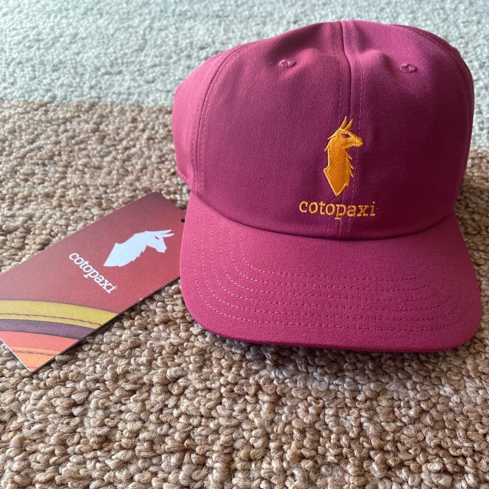 New Cotopaxi Unisex Logo Trucker Hat OS Raspberry Red Pink Orange Outdoor Lama